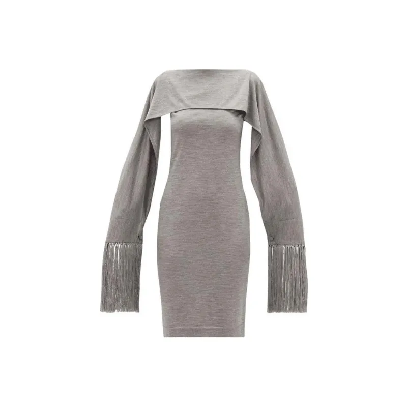 Burberry Fringed detail Mini Dress-0