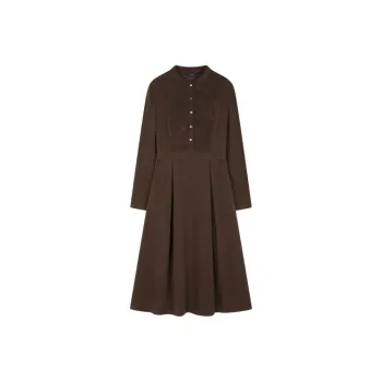 IHIMI Long Sleeved Dresses Women's Coffee