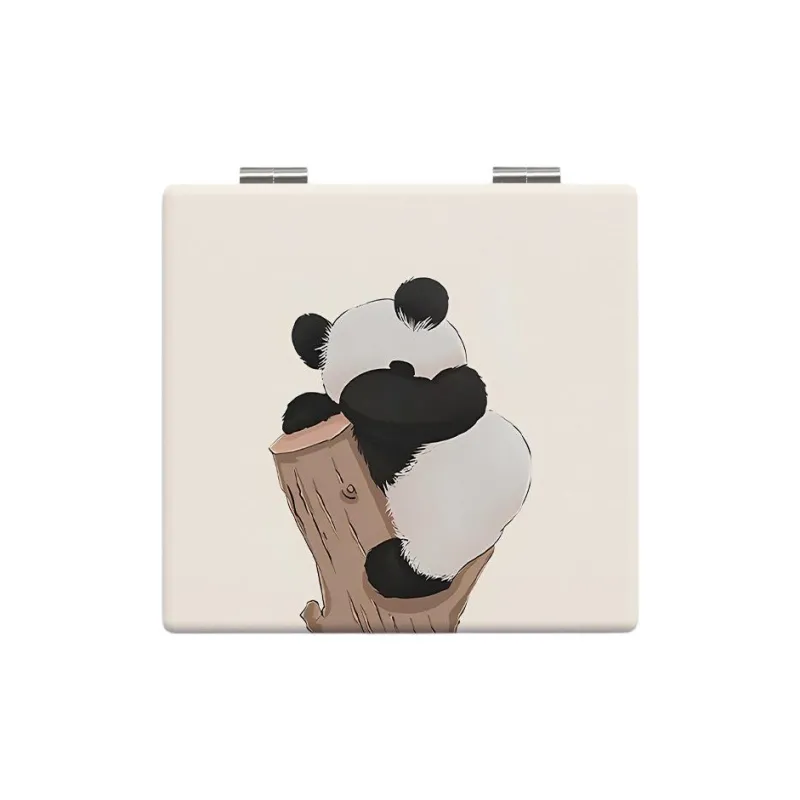 LIANXIANGKE Panda Foldable Cute Portable Grooming Kit For On The Go Make Up Mirrors-4