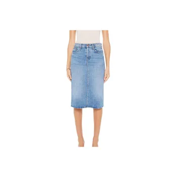 MOTHER SS24 Denim Long Skirt Women's Medium Blue's