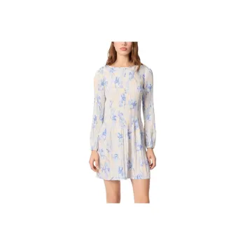 Maje Plissé detailed Mini Dress