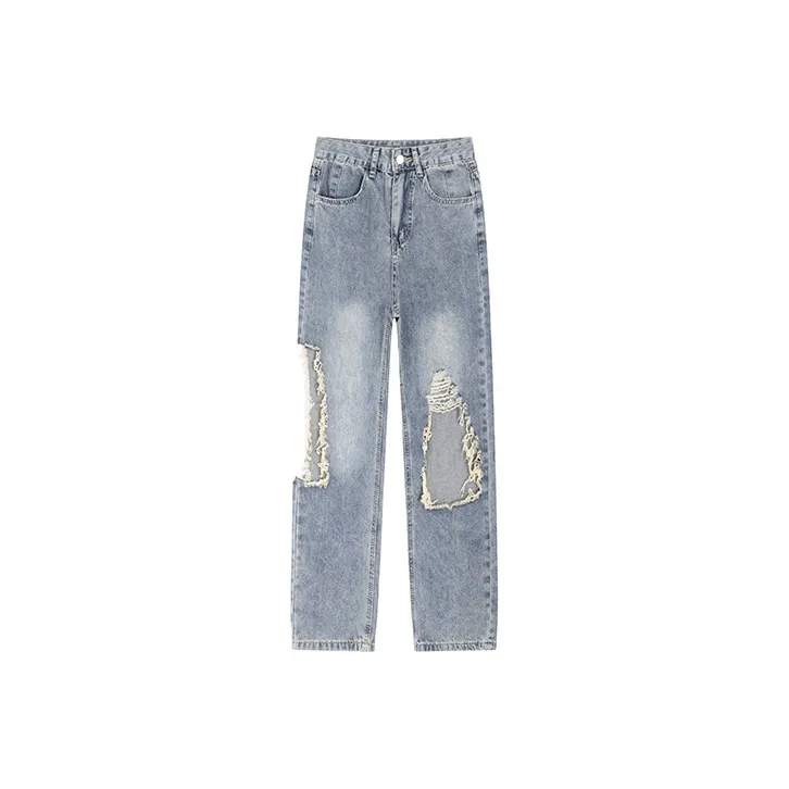 MINCOCROSEPEPPAR Jeans Women's Blue Ripped-0
