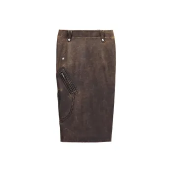 Alexander McQueen Leather Pencil Skirt