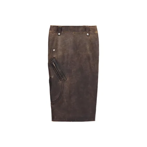 Alexander McQueen Leather Pencil Skirt
