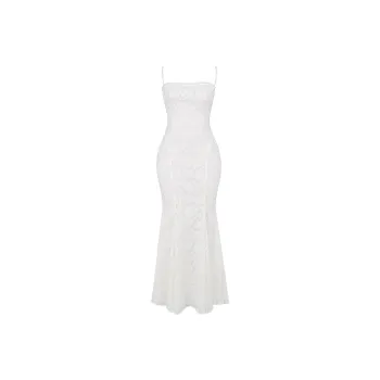 HOUSE OF CB JOAN Slip Dresses Women's Ivory/Ivory White