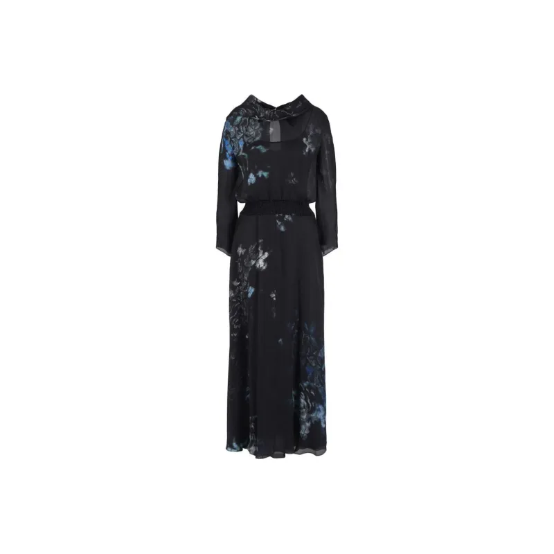 GIORGIO ARMANI Floral print Silk Maxi Dress-0