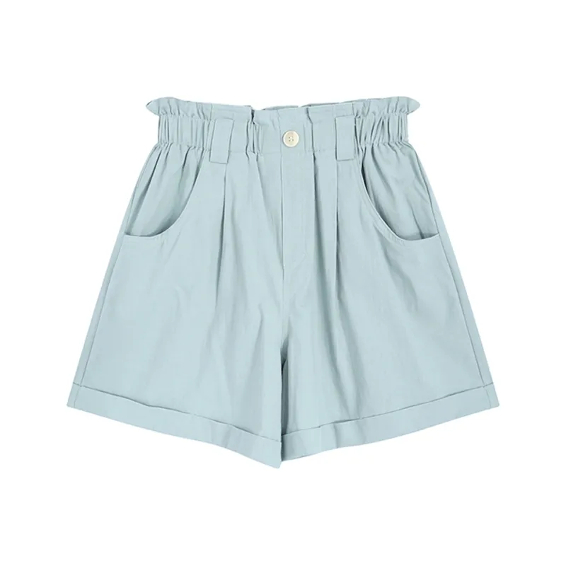 Garbege Casual Shorts Women's Turquoise-0