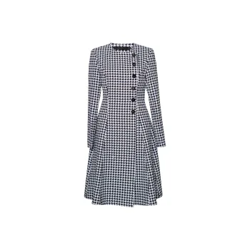 ROEYSHOUSE Long Sleeved Dresses Women's Houndstooth