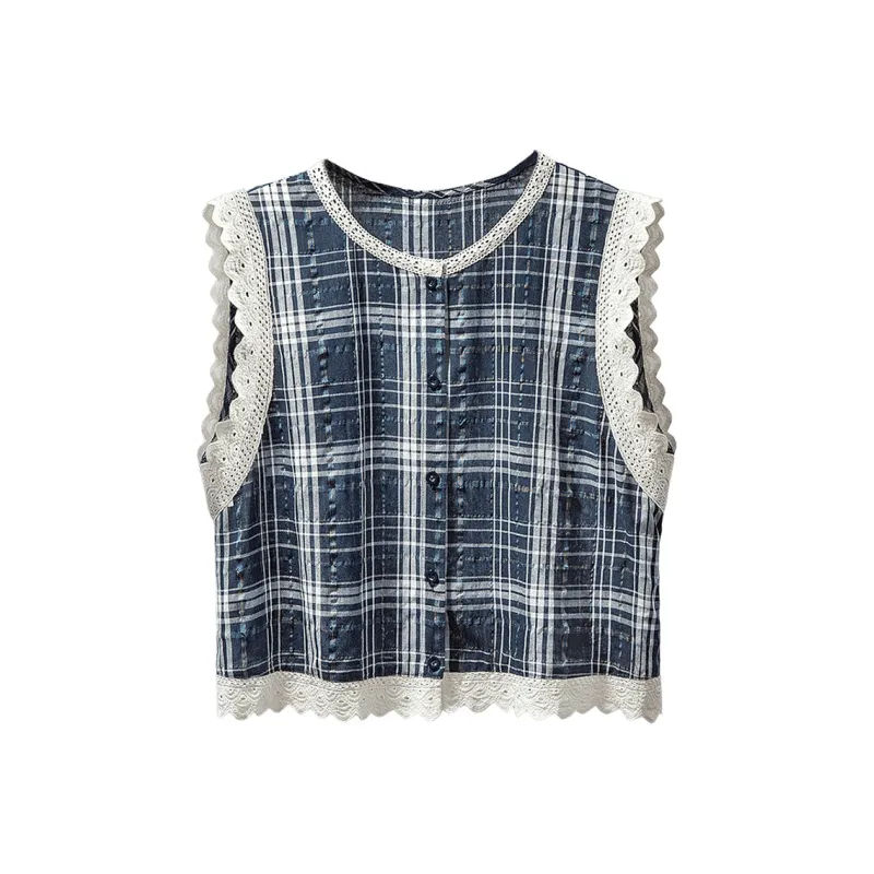 Cypress House Shirts Women's Navy Blue Plaid-0
