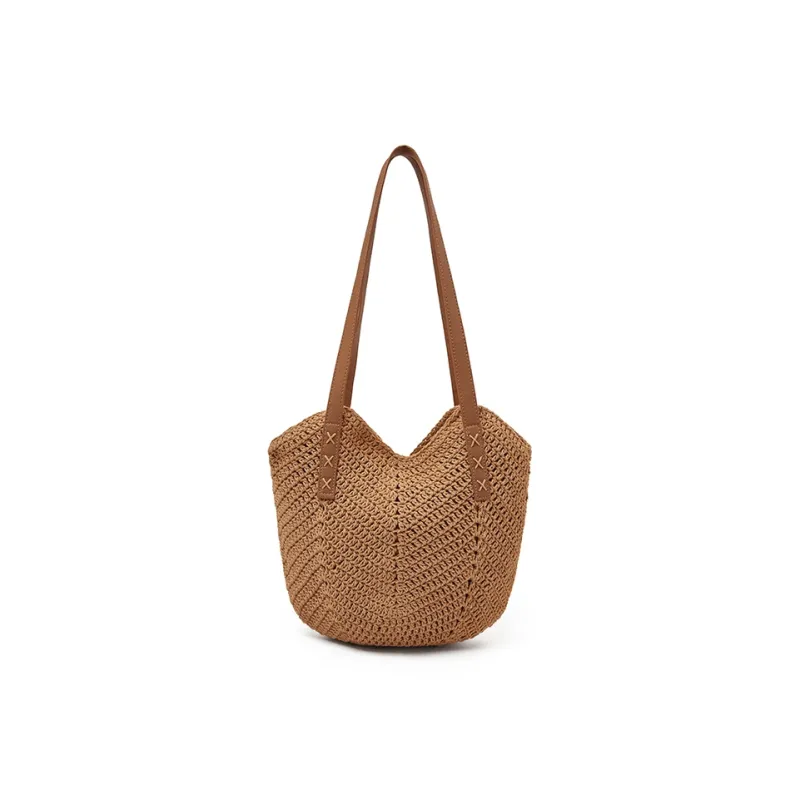 Old Man's Head Fabric Tote Bag, Shoulder Bag Women's Ecru/Khaki-10