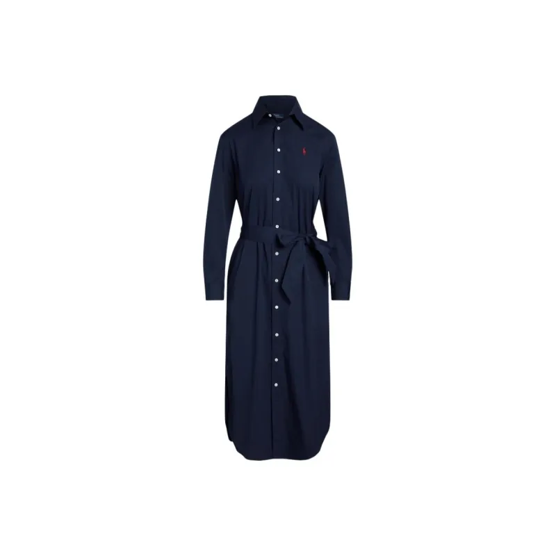 Polo Ralph Lauren Belted Midi Shirt Dress-0