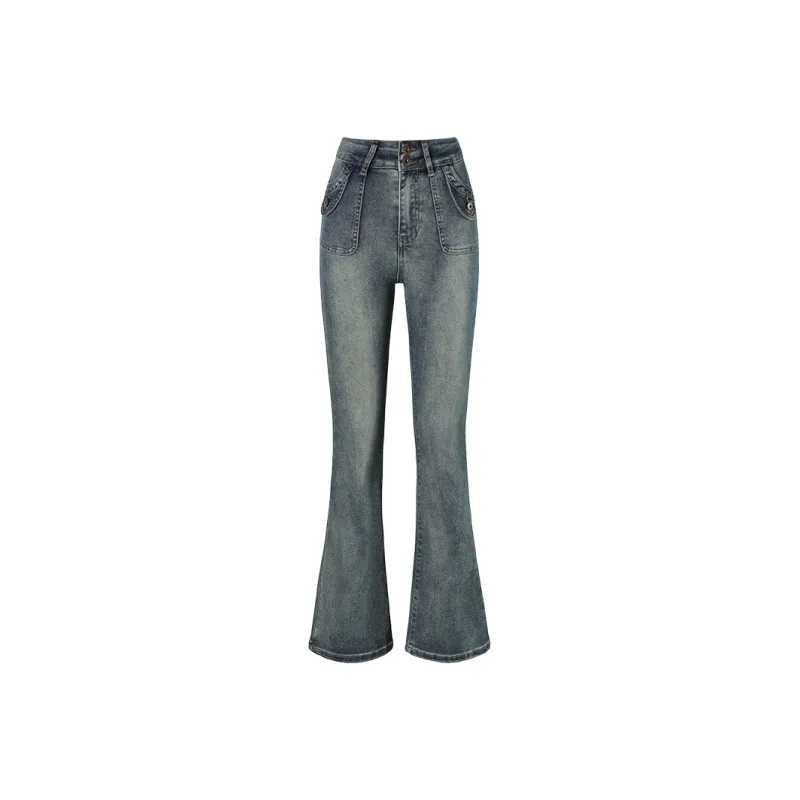 Wen Shan Jeans Women's Vintage Blue-0