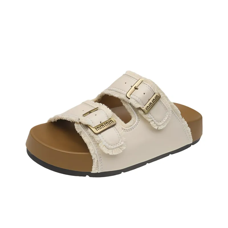 LXVB Rubber Sole Slip Resistant Slide Slippers Women's-13