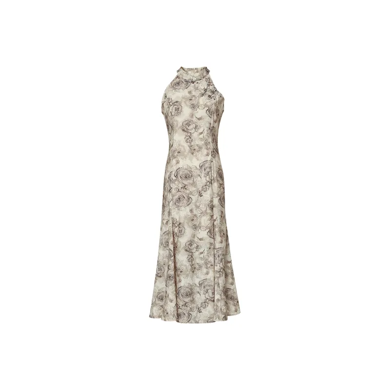 Duffy Fashion Sleeveless Dress Women's Light Tea Brown-0
