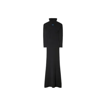 OFF WHITE Logo Detailed Long Sleeved Hooded Dress