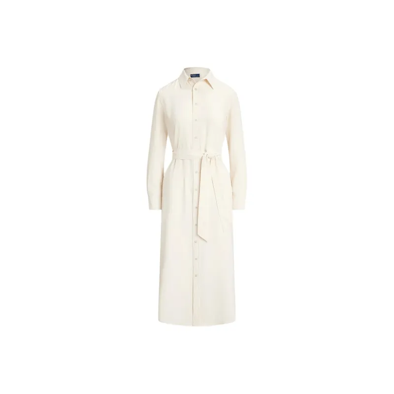 Polo Ralph Lauren Satin Shirt Midi Dress-0