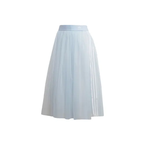 adidas originals Women's High Waist Long Skirt 'Tulle Blue'