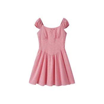 LEDIN Short Sleeved Dress Women's Cherry Red