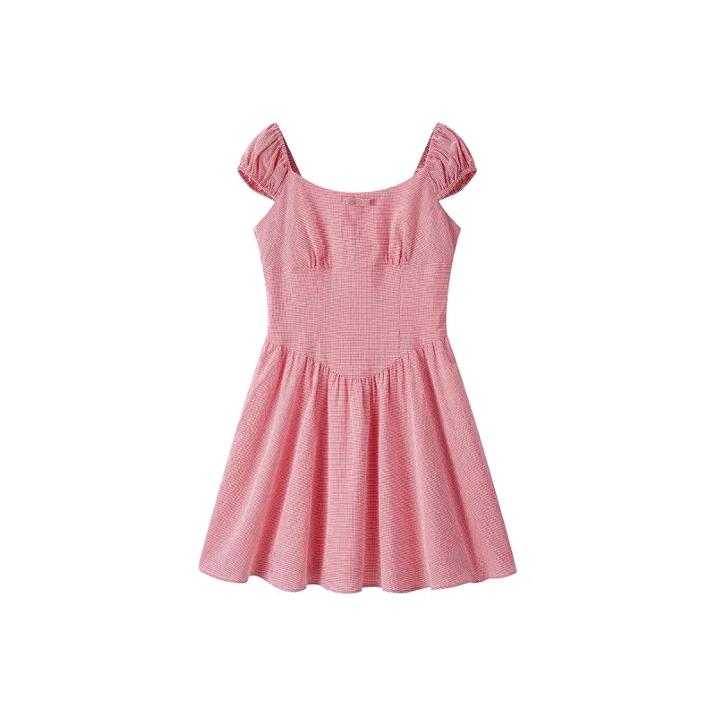 LEDIN Short Sleeved Dress Women's Cherry Red-0