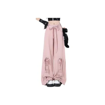 YuChaJia Cargo Pants Women's Pink
