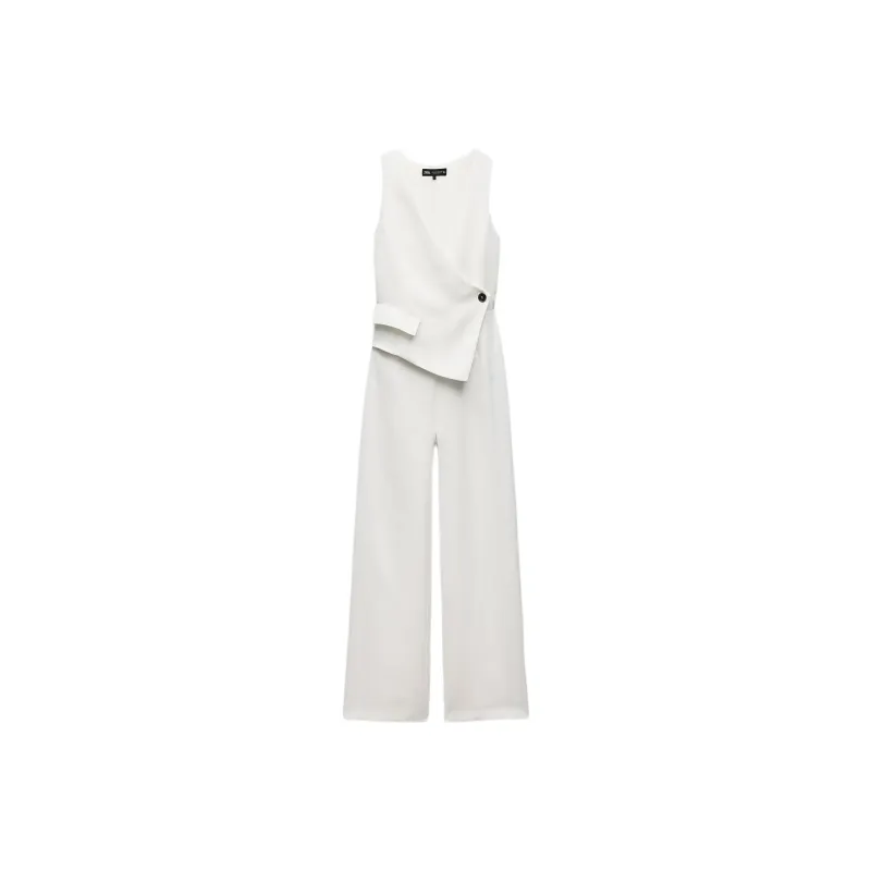 ZARA Jumpsuits Women's White-0