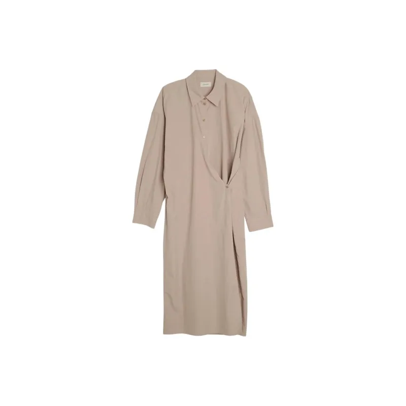 Lemaire Straight Collar Twisted Dress 'Violet Ice'-0