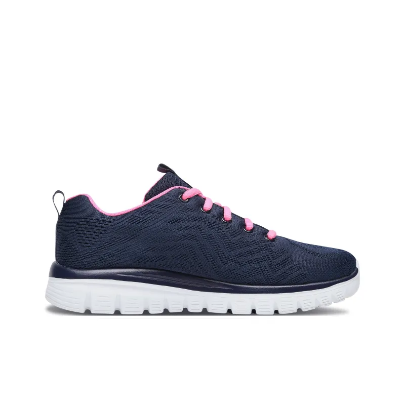 Skechers Graceful Get Connected Blue/White/Pink Women's-1