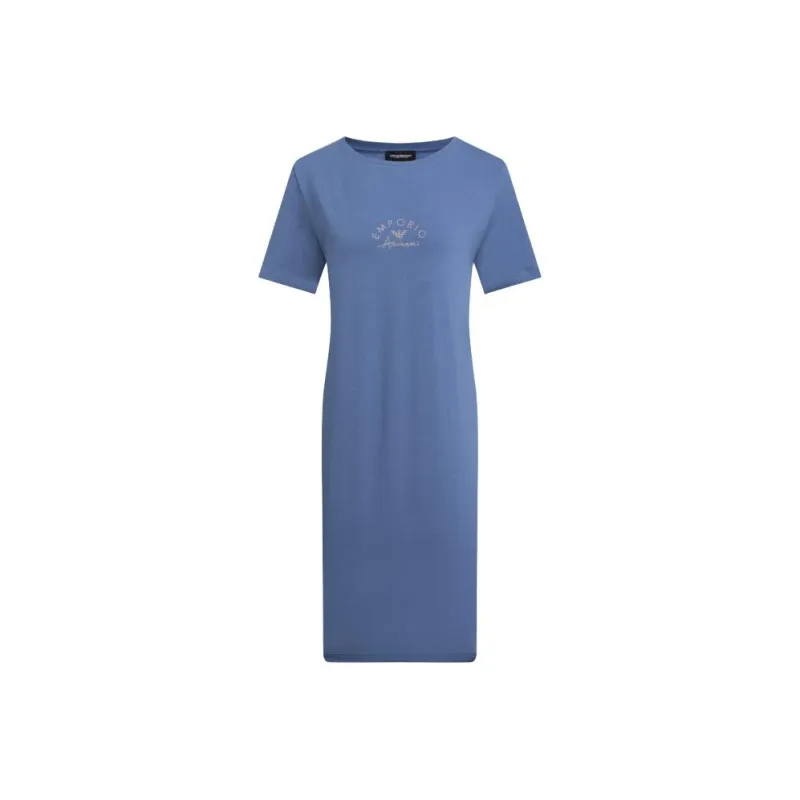 EMPORIO ARMANI Short Sleeved Dress Women's Blue-0