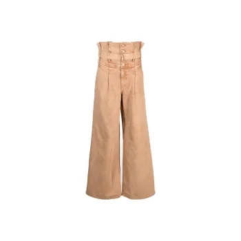 Ulla Johnson The Sylvian Paperbag Wide-leg Jeans