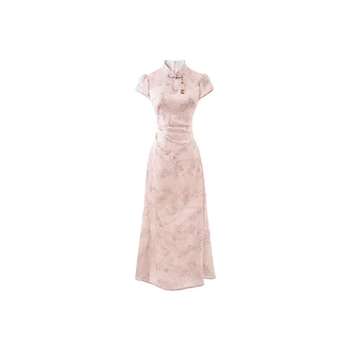 QYPRF Short Sleeved Dress Women's
