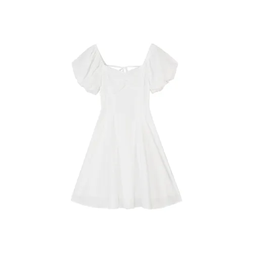 CIVICERA Short Sleeved Dresses Women's White