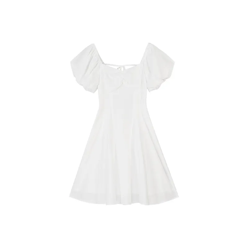 CIVICERA Short Sleeved Dress Women's White-0