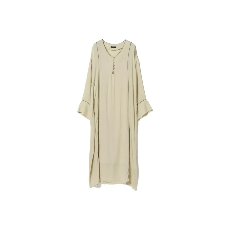Beams Long Sleeved Dresses Women's Light Green-0