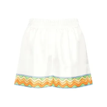 CASABLANCA Afro Cubism Silk Shorts