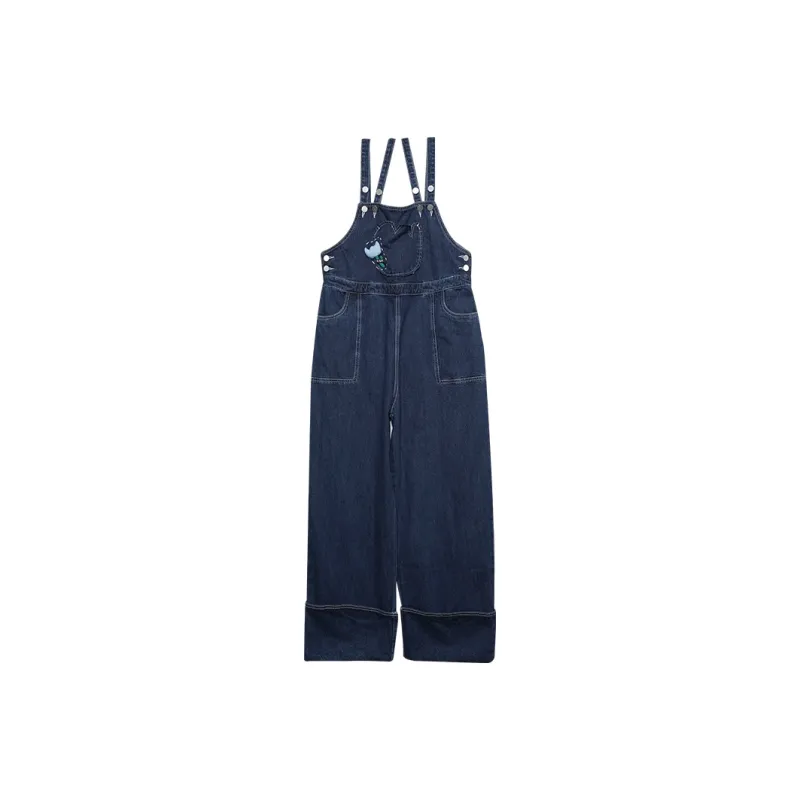 MUGUOGUOMU Jumpsuit Women's Dark Denim Blue-0