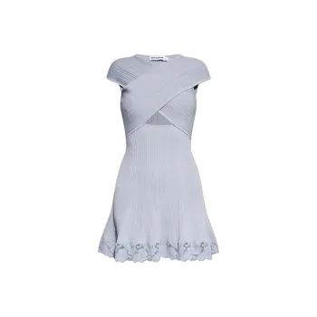 Self portrait Short Sleeved Dress Women's Blue