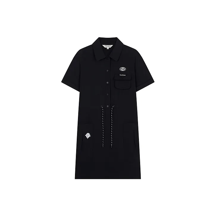 Teenie Weenie Short Sleeved Dress Women's Black-0