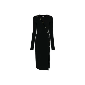 VERSACE JEANS COUTURE Decorative buttons Knitted Midi Dress