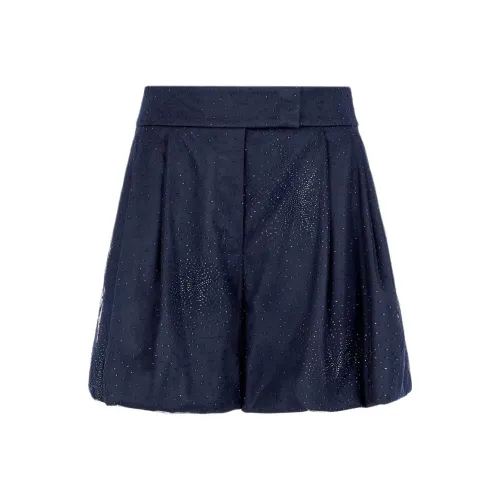 GIORGIO ARMANI Silk Shorts With Rhinestone Embroidery