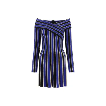BALMAIN Long-Sleeved Dresses Women's Blue