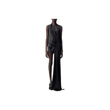 Ann Demeulemeester Mini Draped Sash Dress Sleeveless Dress Women's Black