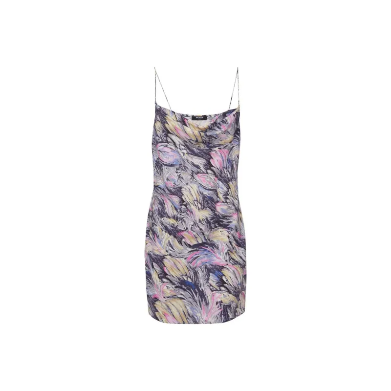 BALMAIN Floral Printed Strapped Mini Dress-0