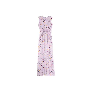 St. John SS24 Sleeveless Dress Women's Purple