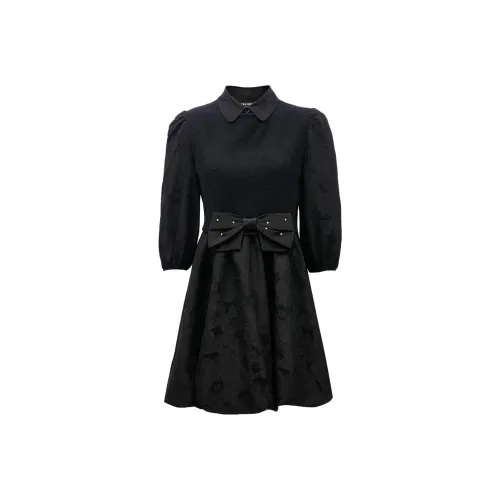 VERO MODA S59 블랙 여성 긴팔 원피스