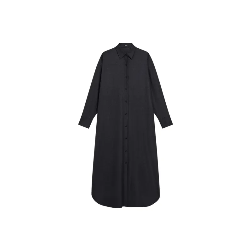THEORY Flannel Long Sleeved Shirt Dress-0