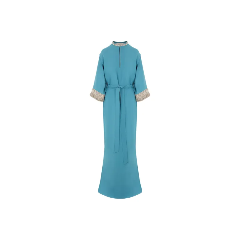 Valentino Long Sleeved Dress Women's Blue-0
