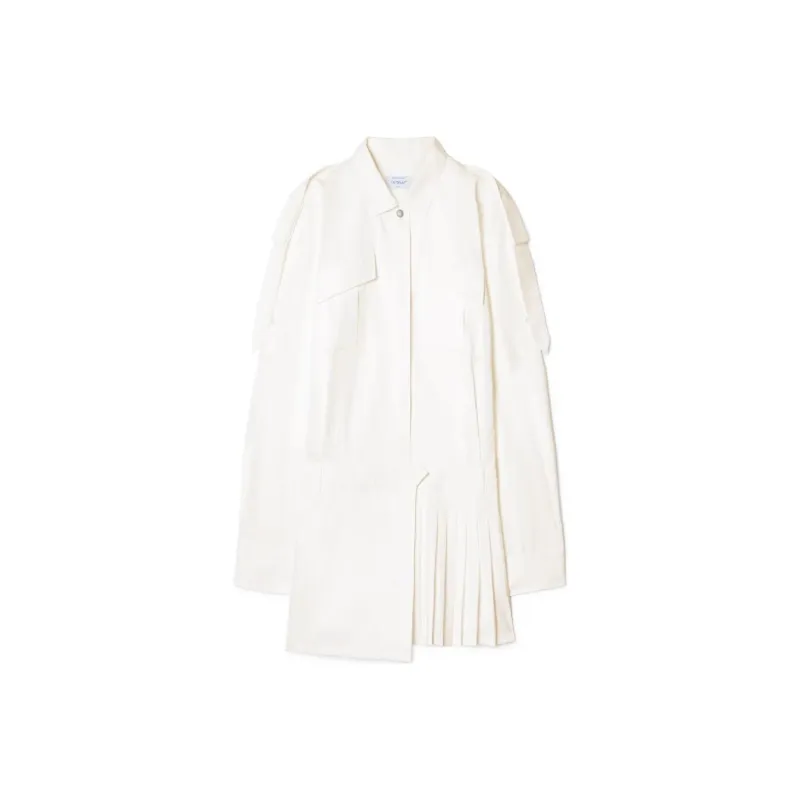 OFF WHITE Savana Long Sleeved Mini Dress-0