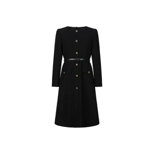 JZ. ANNAKRO Long Sleeved Dress Women's Plain Black