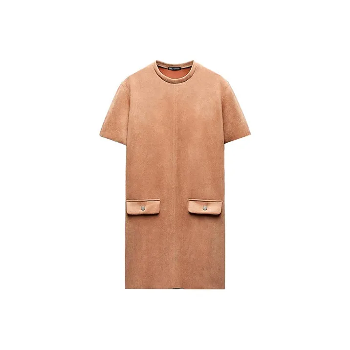ZARA Short-Sleeved Dresses Women's Deep Pink-0