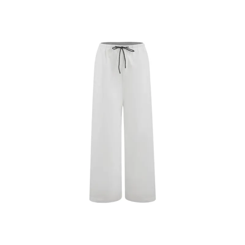 URBAN REVIVO Casual Pants Women's Raw White-0